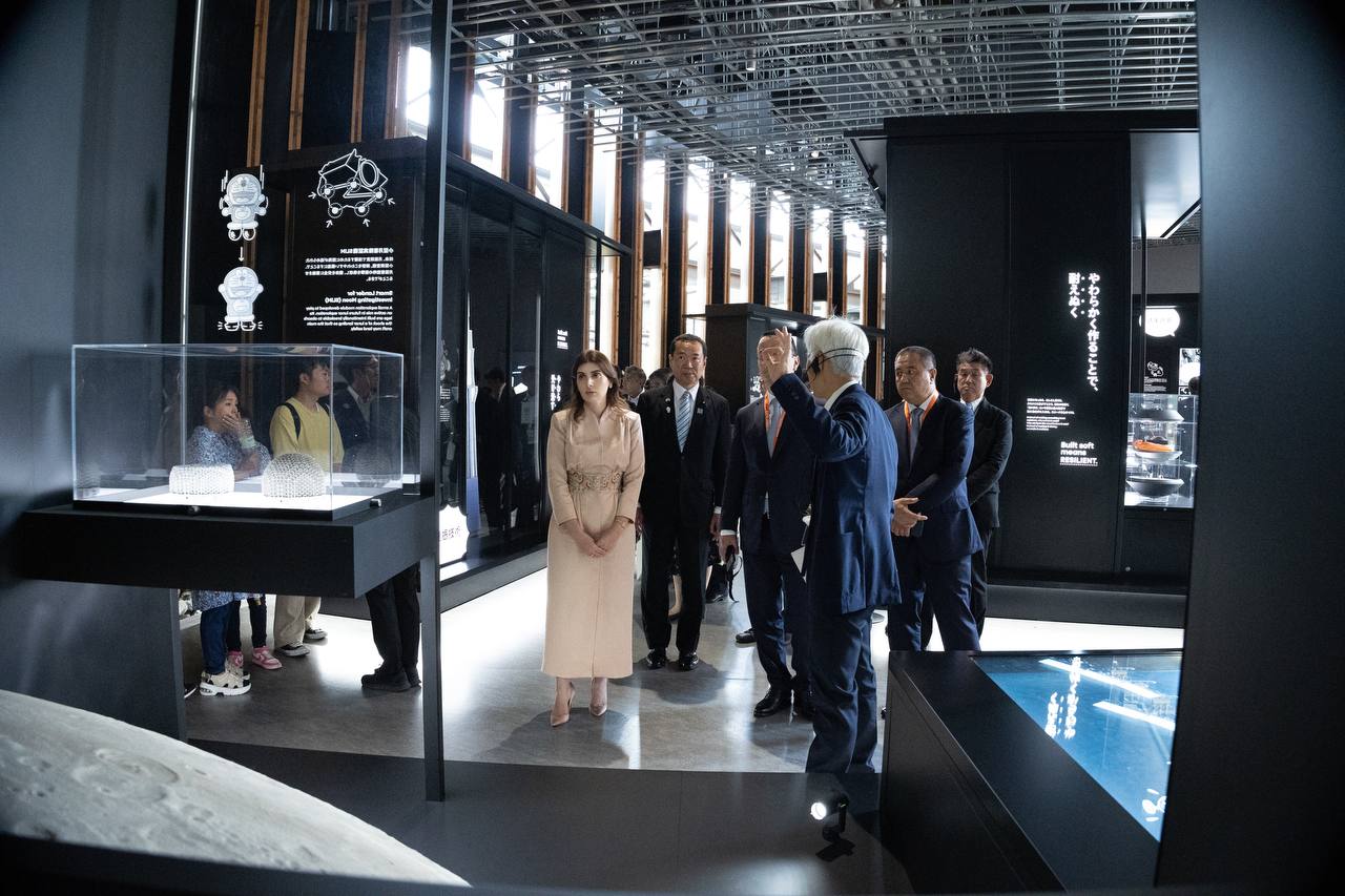 On August 17 Uzbekistan Delegation Led by Gayane Umerova Visits Japan Pavilion at Expo 2025