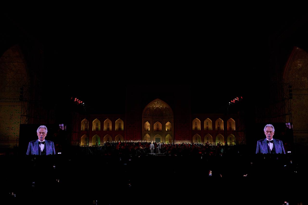 Andrea Bocelli Performs at Registan Square in Samarkand