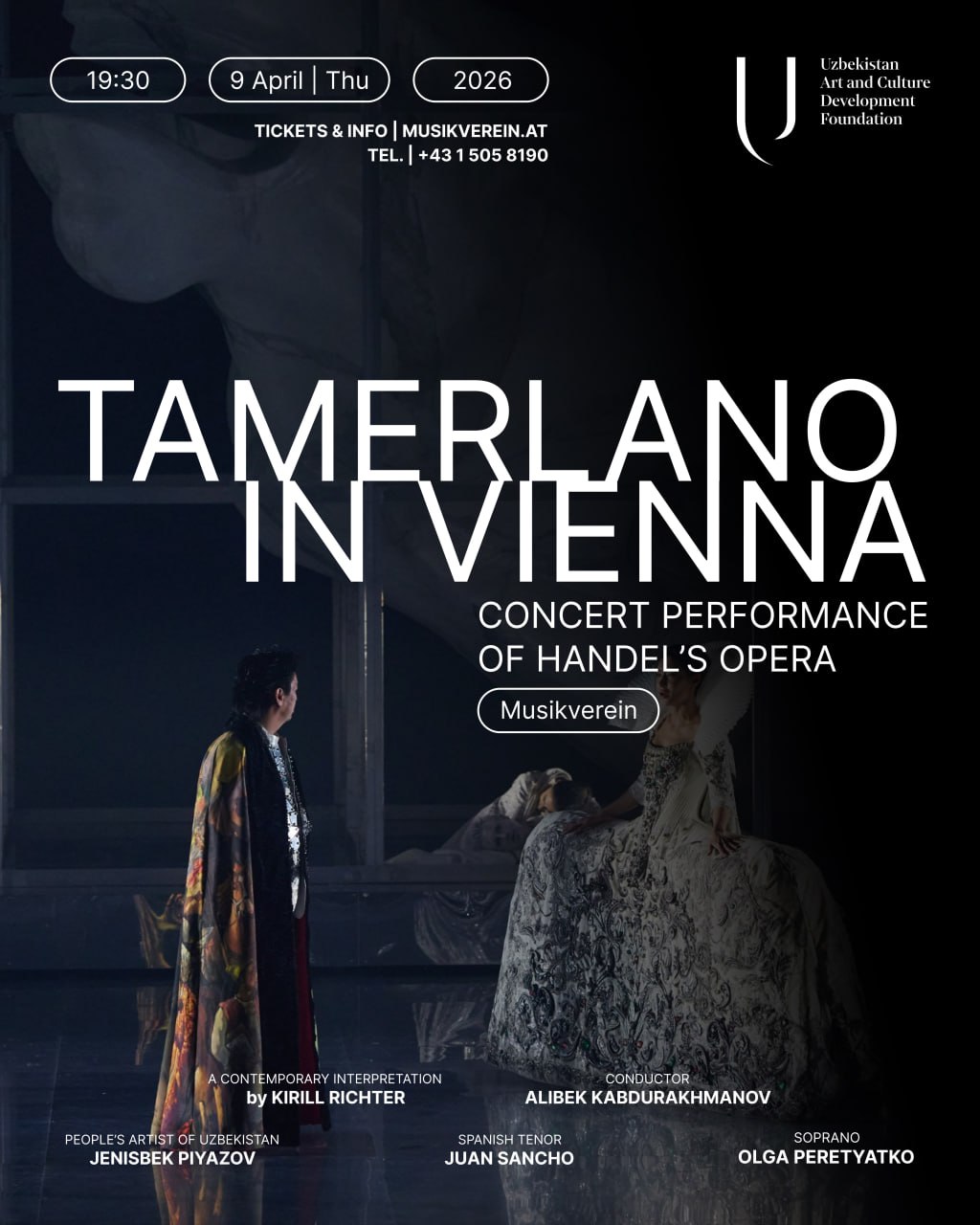 Handel’s Tamerlano to be performed at the Musikverein in Vienna