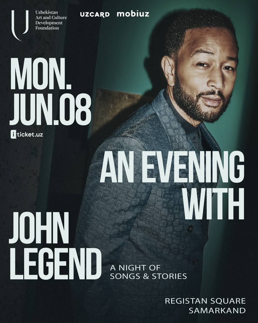 John Legend to perform at Registan Square in Samarkand