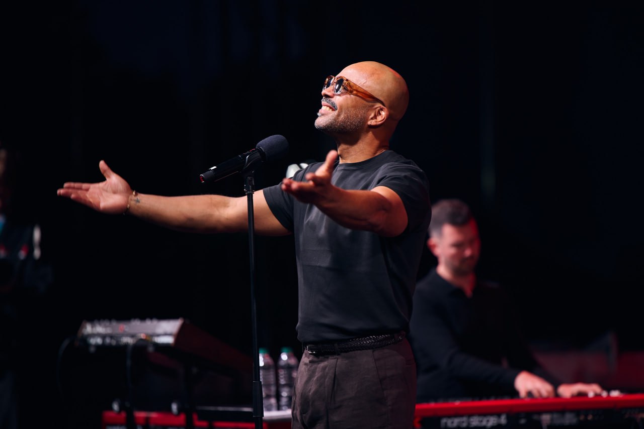 Miles Sanko performs at the International Jazz Festival