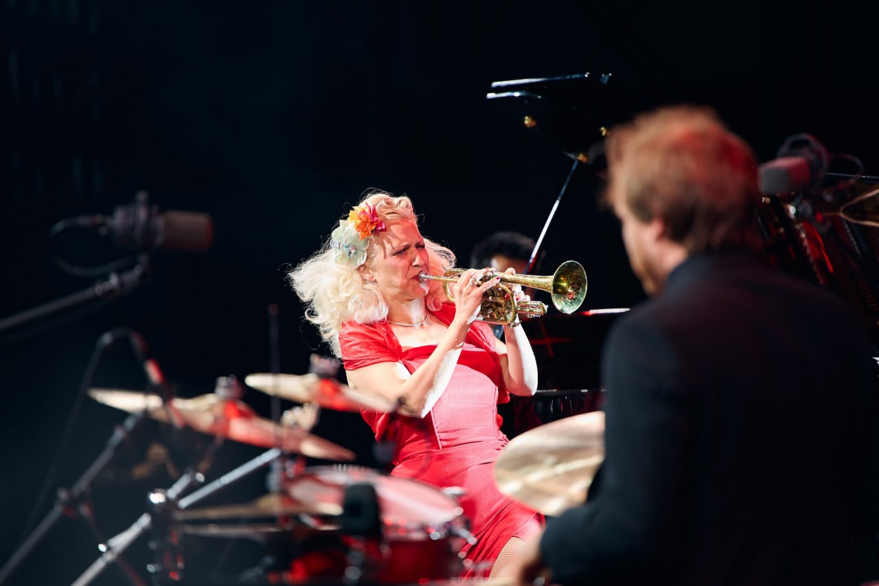 Gunhild Carling performs at the International Jazz Festival in Tashkent