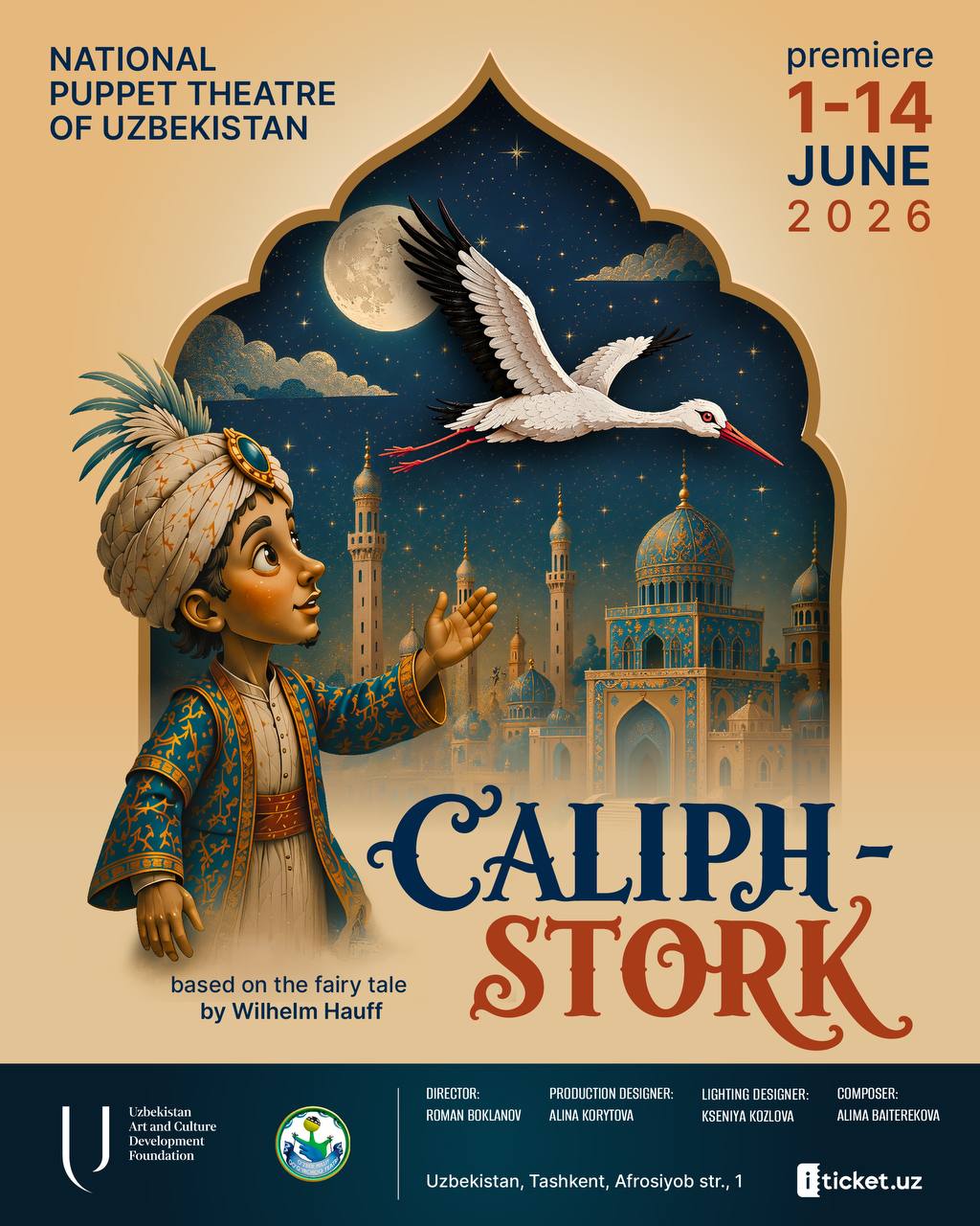 Premiere of “Caliph Stork” to take place at the Uzbek National Puppet Theatre